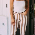 These Three Boutique Striped Denim Flares Photo 0