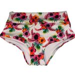 PINK - Victoria's Secret  Womens High Waist Shortie White Floral Swim Bottoms XL NWT Photo 0