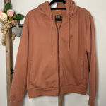 Zyia Active Rust Long Sleeve Full Zip Hoodie Sweatshirt Size Large Brown Photo 0