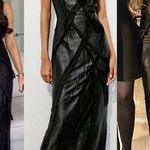 ZARA NWT black satin & mesh floral appliqué slip maxi dress with spaghetti strap Photo 0