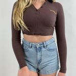 Motel Cowgirl Embroidered Long Sleeve Top Photo 1