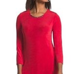 Chico's  Travelers Red Crescent Hardware Top Blouse Size Large 12‎ (2) Photo 0