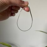 Sterling Silver Herringbone Chain Bracelet Snake Minimalist Unisex Everyday Photo 2