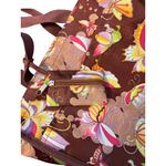 Butterfly Print Brown Tote Bag Zip Top Easy Wipe Clean Lunch Diaper Coin Purse Photo 2