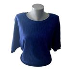 DKNY NWT Women's Navy Blue Short Sleeve Dolman Sweater Shirt Size Small New Photo 1