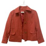 Akris Punto Wool Blend Jacket 6 Orange Button Down Angora Winter Blazer Designer Photo 1