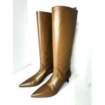 Brunello Cucinelli Ball Chain Knee-High Tan Leather Boots Women’s Size 40 IT Photo 1