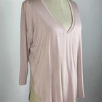 Babaton  Lilac V Neck Long Sleeve Top Photo 1