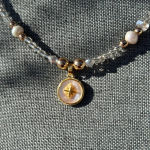 Handmade Freshwater Pearl and Gold tone Pendant Necklace ✨ Photo 1