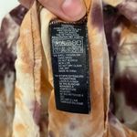 Love 21  Small Tye dye button up shirt Blouse adjustable Sleeve purple orange Photo 5