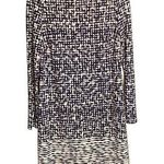 Vince Camuto  Navy/White Long Sleeve Sheath Dress Size 8 Photo 0