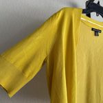 Cable & Gauge Fall Mustard Yellow Women's Cardigan Layering Open Front Chic Modest Sweater Photo 3