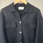 Wilfred Aritzia Free Ronnie Sweater Knit Lumberjack Jacket Small Black Oversized Photo 3