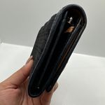 Coach y2k Black Signature Canvas Hampton Buckle Compact Wallet Photo 4