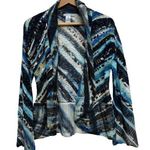 Alberto Makali Women’s Cardigan - Size PS - Gorgeous Mixed Blue Pattern Photo 0