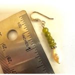 freshwater pearl and peridot sterling silver drop earrings Photo 7