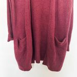 Madewell Womens Sweater Size XS Burgundy Knit Wool Alpaca Blend Open Front Cozy Photo 4