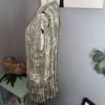 Chico's Chico’s Sage Green Vest GUC Fringe Size 1 Medium Cover Up Shrug Boho Western Photo 5