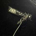 ZARA NWOT Blogger Fav Black Velvet Asymmetric Chain Velvet Dress Photo 7