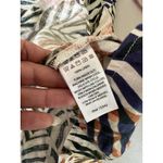 Tahari Shift Dress Size Medium Leaf Print Multicolor V Neck Tie Back Pockets Photo 3