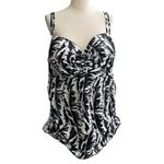 New Lane Bryant Womens Fitted Underwire Swim Tankini Top Palm Leaves‎ Size 44DD Photo 1