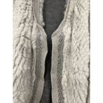 Vince Sz M Medium Grey Rex Rabbit Fur Sleeveless Sweater Vest V314276252 Photo 4