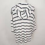 Chaser  Navy and White Stripe Hoodie NWT Size Medium Preppy Nautical Pullover Photo 3