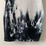 ZARA NWT Sz S Blue & White Tie Dye Print Mini Tank Dress Rib Knit Photo 4