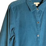 J. Jill Blue Corduroy Button Front Shirt Jacket Shacket Size Medium WTP040841 Photo 4