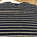 American Eagle  Outfitters Navy and Cream Striped Sweater, very Oversized (S). Photo 5