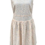 Loft Ann Taylor  elegant‎ lace overlay dress cream size 8 Photo 0