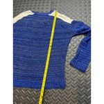 Generation Love  NY Womens Blue White Knitted Open Knit Sweater‎ Crewneck XS Photo 7