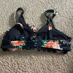 Floral Women's Top swim suit bikini top size small floral bikini top adjustable Blue Photo 3