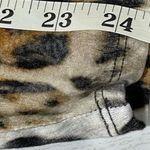 Generation Love Tan Black White Leopard Print Cowl Neck Blouse Size Medium Photo 6
