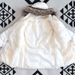 Gap Faux Fur Trim Hooded Quilted Puffer Jacket in Carls Stone Medium Photo 5