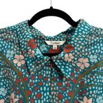 Tucker Floral Teal Long Sleeve Plus Size Midi Dress Green Photo 5