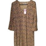 Buckhead Betties Wildcard Maren Animal Print Poly-Knit Long Sleeve Dress L NWT Photo 0