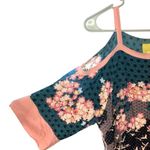 Maeve  Anthropologie floral bird geometic art tunic cold shoulder top 756 Photo 6