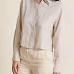 Moa Moa Cream Long Sleeve Button Down Shirt Size XL Photo 0