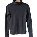 Lululemon 𝅺 Double Up Long Sleeve Reversible Sweatshirt Pullover Black+Gray SZ12 Photo 6