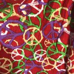 Vintage Y2K Red Peace Sign Halter Mini Dress Photo 8