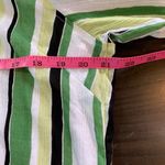 Old Navy  Button Shirt Women XL Green Striped Cotton Gauze Semi Sheer Perfect Fit Photo 6