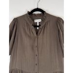 Apiece Apart  Womens Dress Brown Las Alturas Mini Tiered Puff Sleeve A Line XS Photo 4