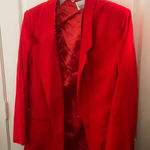Leslie Fay FINAL MARKDOWN  red velvet jacket 16 Photo 0