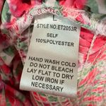 Peach Floral Ruched Women's Top Size L Pink Size L Photo 6