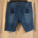 Crazy Train  Ripped Blue Jean Shorts Photo 1