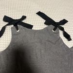 Topshop | Cold Shoulder Bow Top Gunmetal Shimmer Size 2 Photo 3