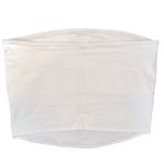 Spirit Jersey White Tube Top Sleeveless Casual Basic Crop Top Bandeau Photo 2