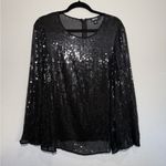 DKNY Black Sequin Women's elegant cape blazer Photo 3