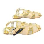 Farm Rio  Yellow Whipstitch Palm Tree Sandals Size 9.5 NEW Photo 3